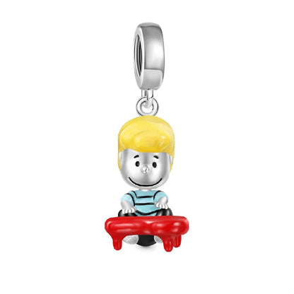 Miniso x Peanuts™ 925 Sterling Silver Snoopy Charm | Popcorn & Watermelon Edition