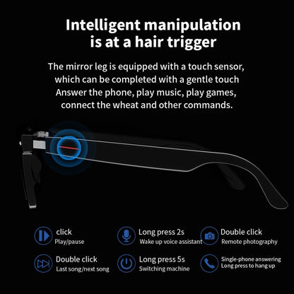 AI Smart Glasses Camera Open-Ear Speaker Voice Assistant UV Sport Sungla... — View 3