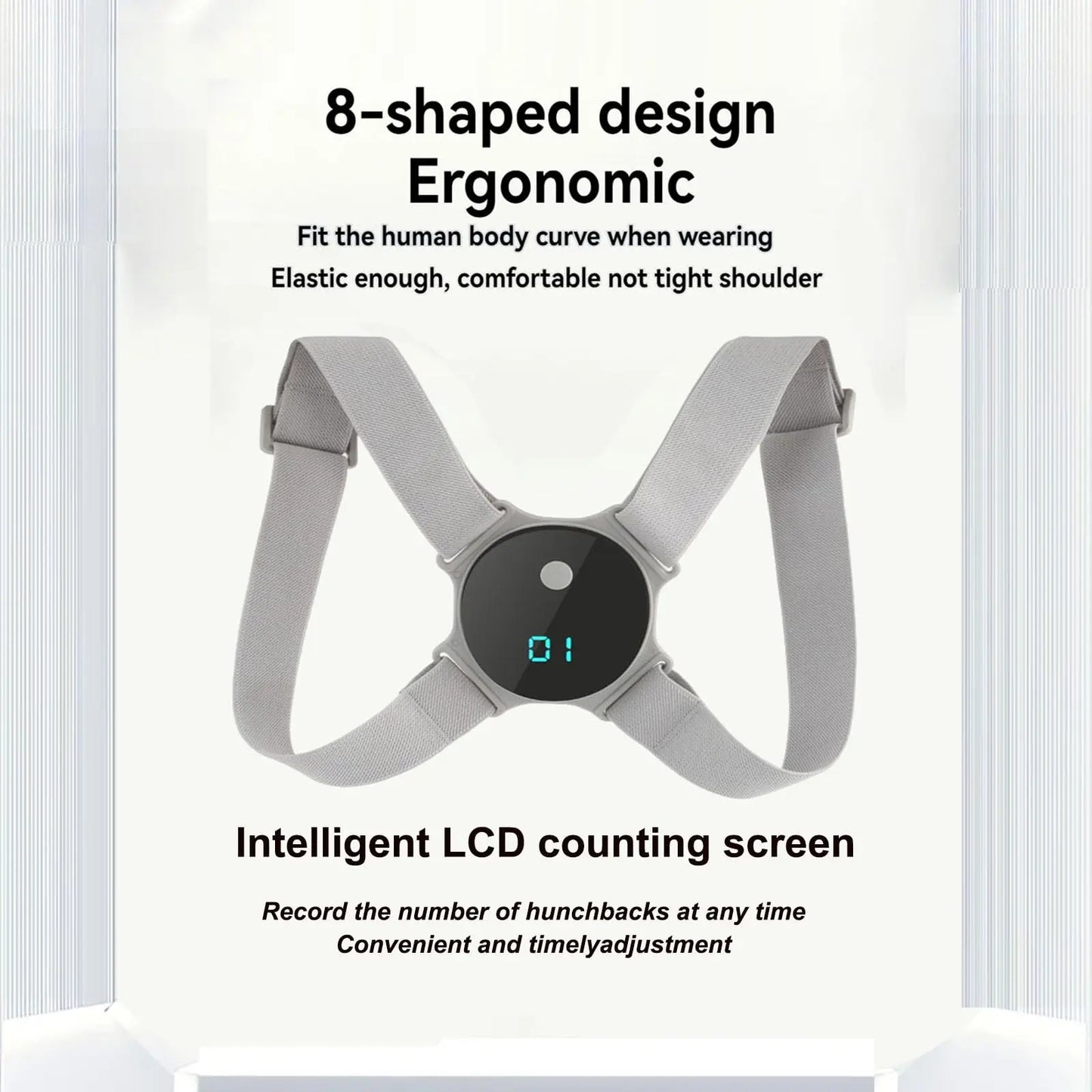 Smart Posture Corrector - Rechargeable Vibration Reminder for Hunchback - Adjustable Angle Training Belt - GiftWave.co