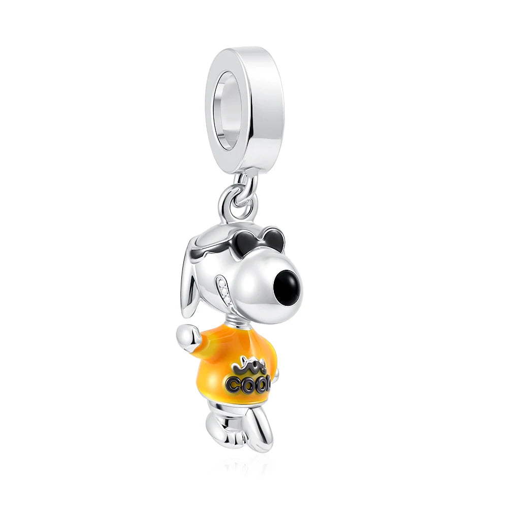 Miniso x Peanuts™ 925 Sterling Silver Snoopy Charm | Popcorn & Watermelon Edition