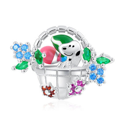 Miniso x Peanuts™ 925 Sterling Silver Snoopy Charm | Popcorn & Watermelon Edition