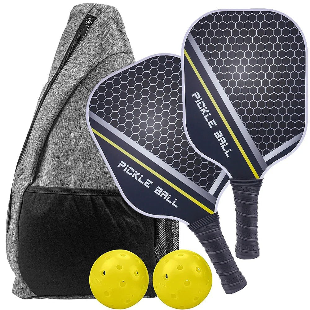 Pickleball Paddles Set 2 Graphite Carbon Fiber USAPA Approved Lightweight Indoor Outdoor All Ages Bag - GiftWave.co