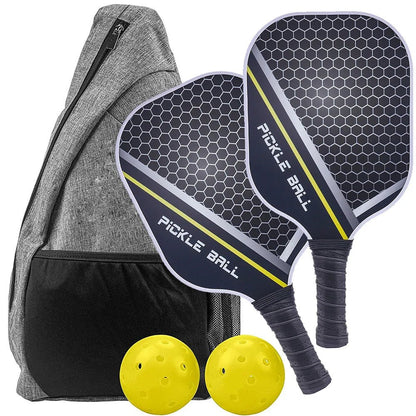 Pickleball Paddles Set 2 Graphite Carbon Fiber USAPA Approved Lightweight Indoor Outdoor All Ages Bag - GiftWave.co