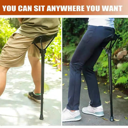 Portable Compact Folding Camping Chair – Ultralight Telescoping Seat Stick with Carry Bag 300 Lb Cap - GiftWave.co