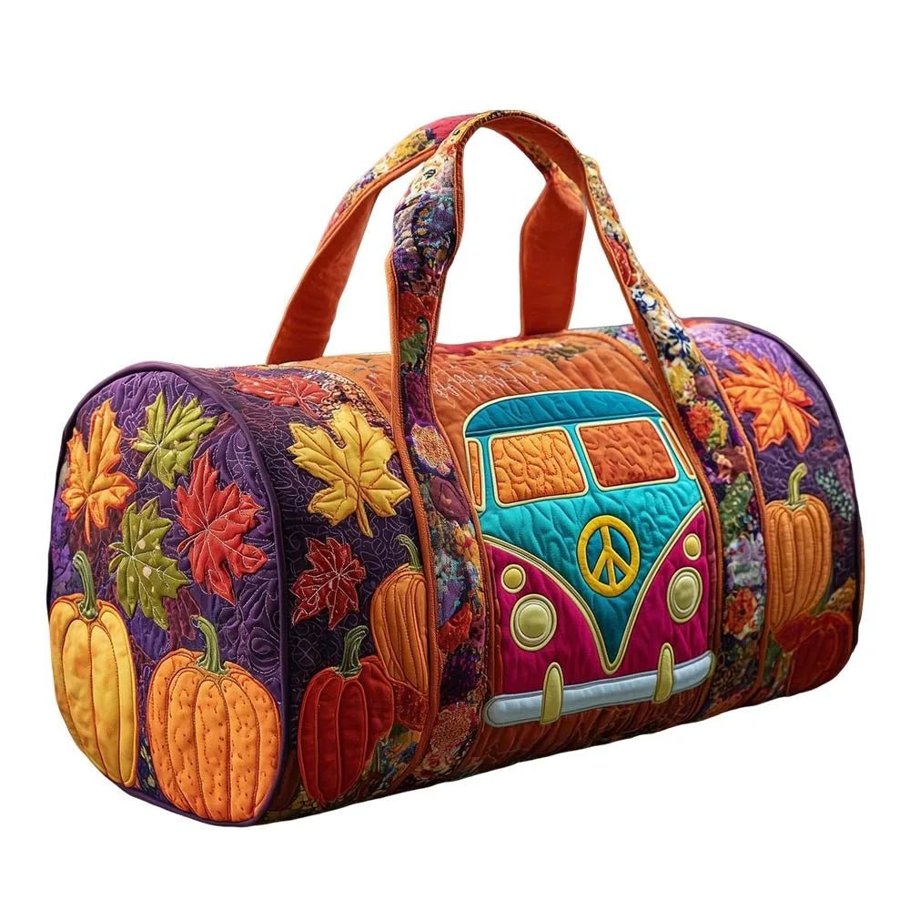 3D Frog Pattern Quilted Duffle Bag – Boho Weekender Travel Bag, Yoga Mat... — View 10