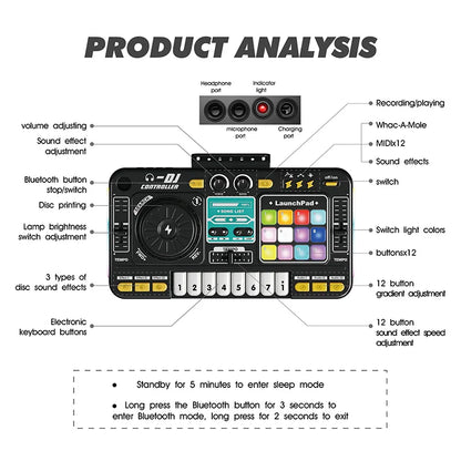 Kids Simulation DJ Mixer Controller | Multifunctional Musical Learning Toy — View 5