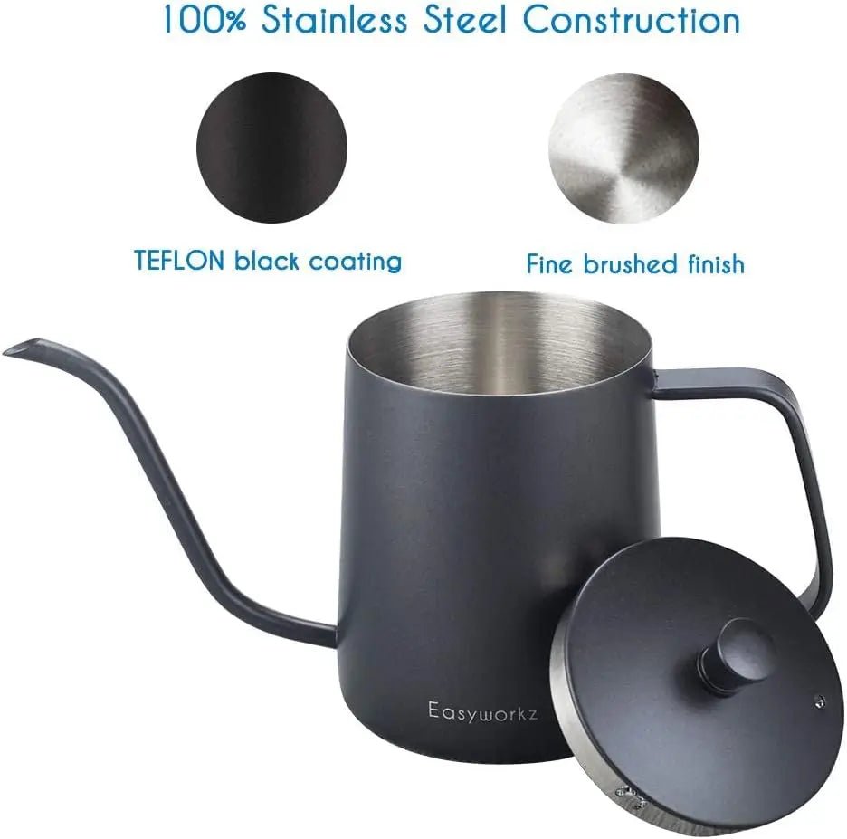 Easyworkz Gage Gooseneck Stainless Steel Pour Over Coffee Kettle - Coffe... — View 5