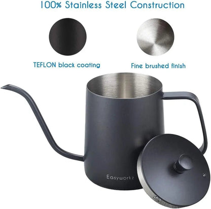 Easyworkz Gage Gooseneck Stainless Steel Pour Over Coffee Kettle - Coffe... — View 5