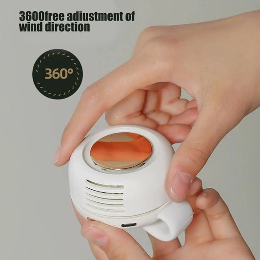 Mini Waist Clip Fan – Portable Wearable 3 - Speed USB - C Rechargeable Belt & Neck Fan, 5H Battery, Hands - Free - GiftWave.co