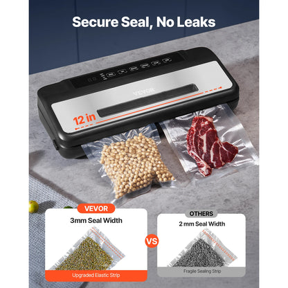80Kpa Vacuum Sealer Machine 7-in-1 Dry Wet Food Sealer with Built-In Cutter — View 5