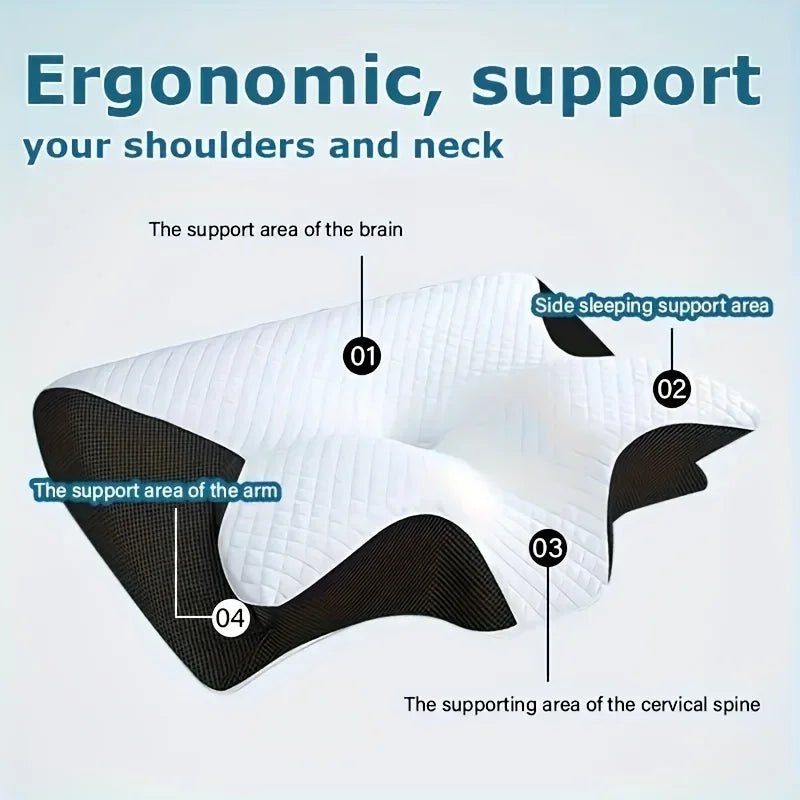 Butterfly Memory Foam Neck Pillow – Comfort & Massage Support — View 4