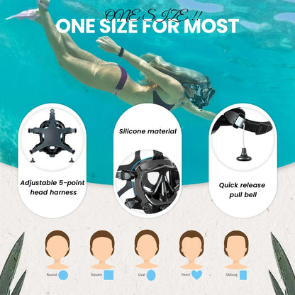 Full Face Diving Mask with Camera Mount