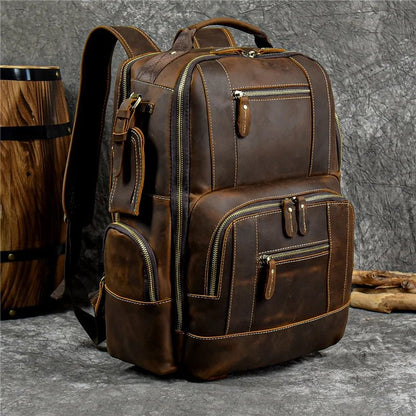 Newsbirds Retro Luxury Leather Backpack - The 2026 Executive Daypack - GiftWave.co