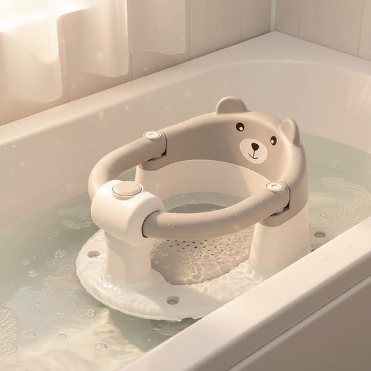 Adorable Bear Bath Seat - Best Safe Non-Slip Baby Bath Chair for 6+ Months