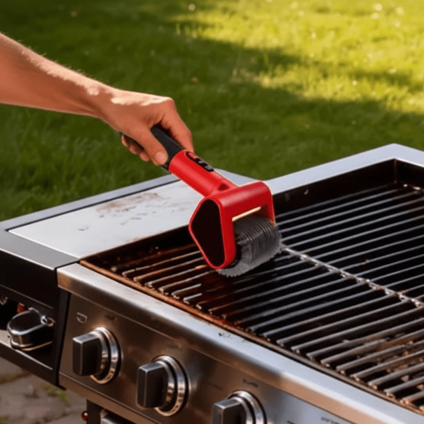 Electric Grill Brush Rechargeable 650RPM Spinning LED Stainless Steel Co... — Gift Idea