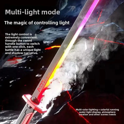 CyberSpark™ LED Streamer Sword | The Ultimate Glowing Blade with Smoke & Spark Effects