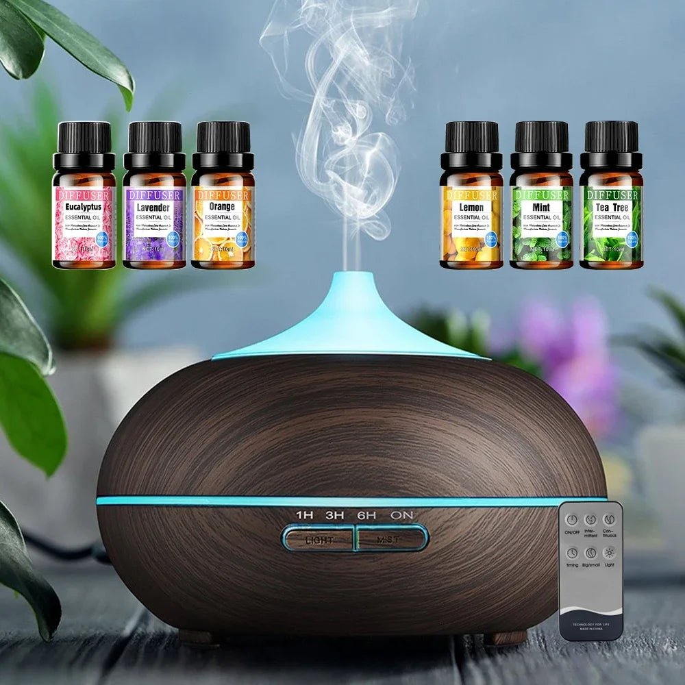 Essential Oil Diffuser 550ml Ultrasonic Aromatherapy Humidifier 4 Timer ... — Gift Idea