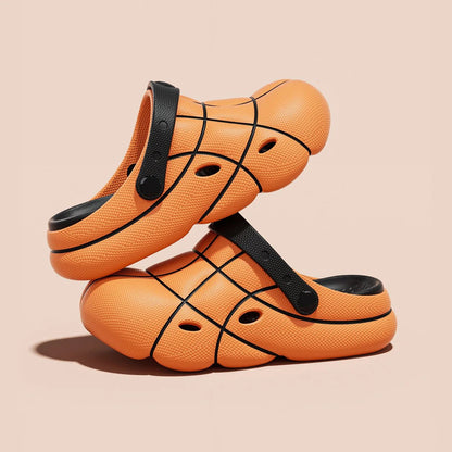 Basketball Design Men's Slides EVA Thick Sole Platform Slippers Sports B... — View 10