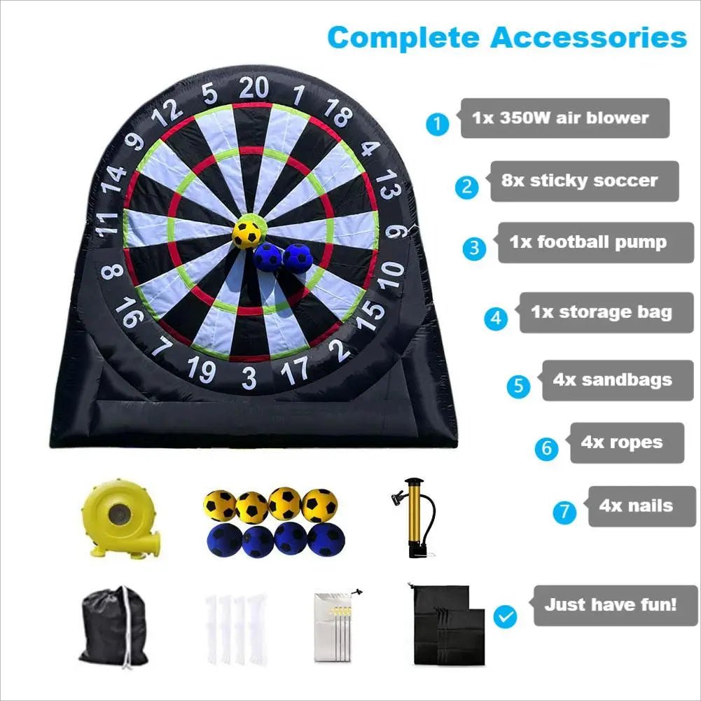 Giant Inflatable Soccer Darts Board Set - Up to 16.5ft High — View 4