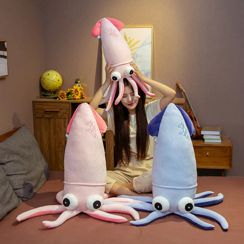 Big Eyes Plush Squid Toy