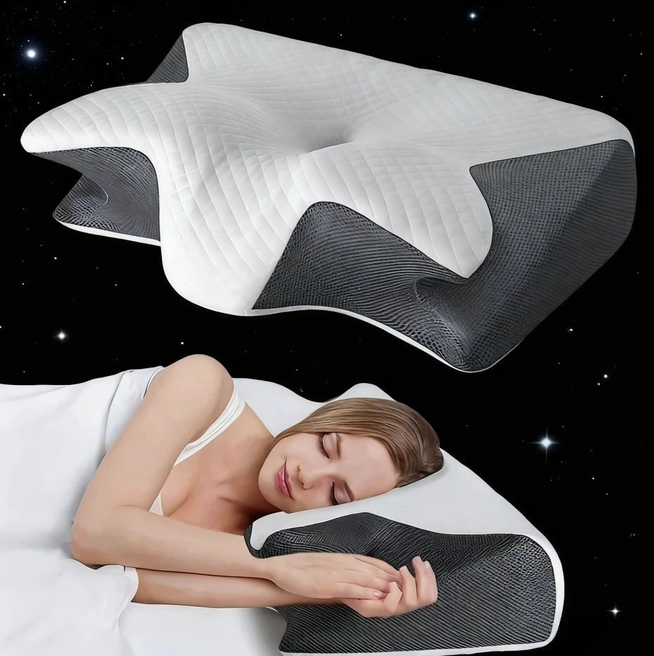 Butterfly Memory Foam Neck Pillow – Comfort & Massage Support — Gift Idea