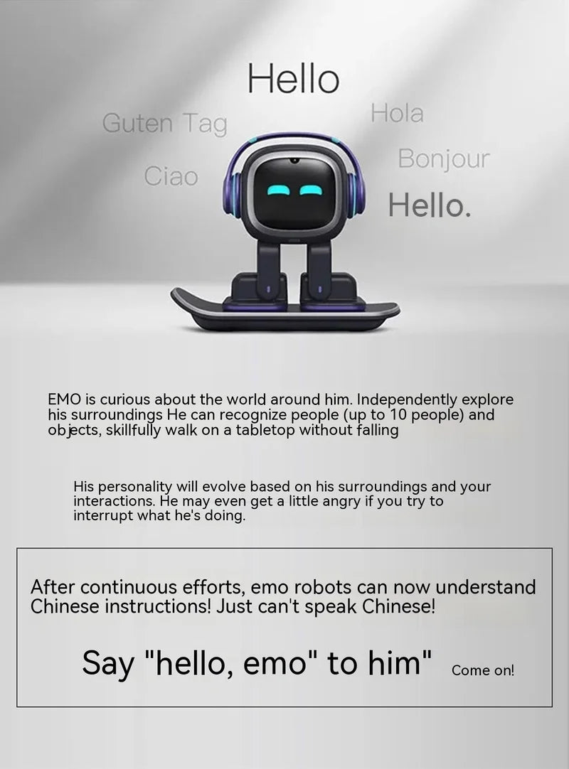 Emo Intelligent AI Robot Pet | Your Smart Voice-Controlled Desktop Companion