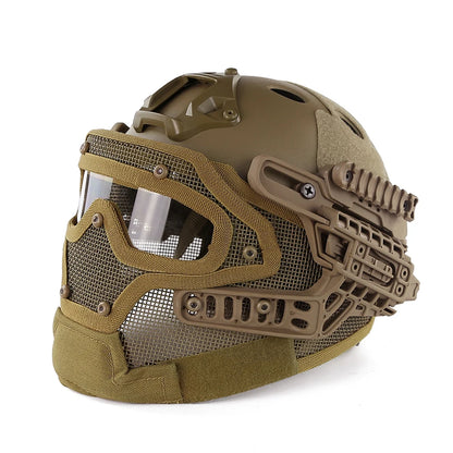 IronGuard™ Full-Protection Tactical Helmet | Integrated Steel Mesh System