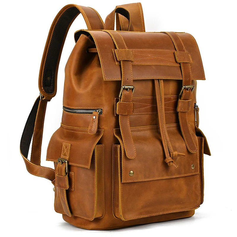 Newsbirds Retro Luxury Leather Backpack - The 2026 Executive Daypack - GiftWave.co