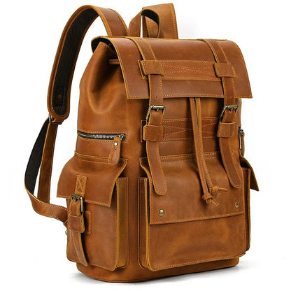 Newsbirds Retro Luxury Leather Backpack - The 2026 Executive Daypack - GiftWave.co