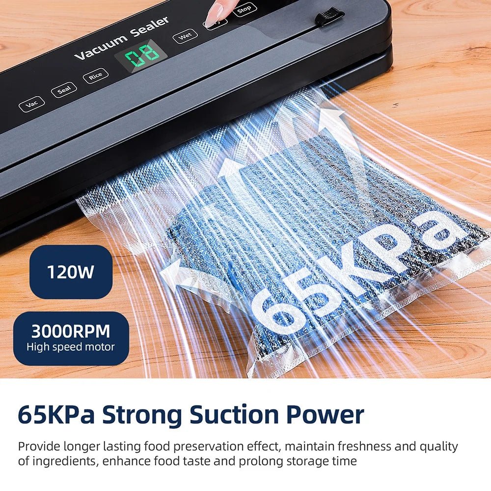 Vacuum Sealer Machine for Food – 65kPa Automatic Food Vacuum Sealer with... — View 5