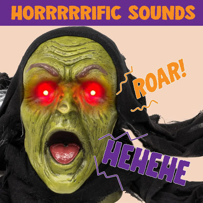 Halloween Groundbreaker Zombie Yard Decoration with Sound, Flashing Eyes... — View 4