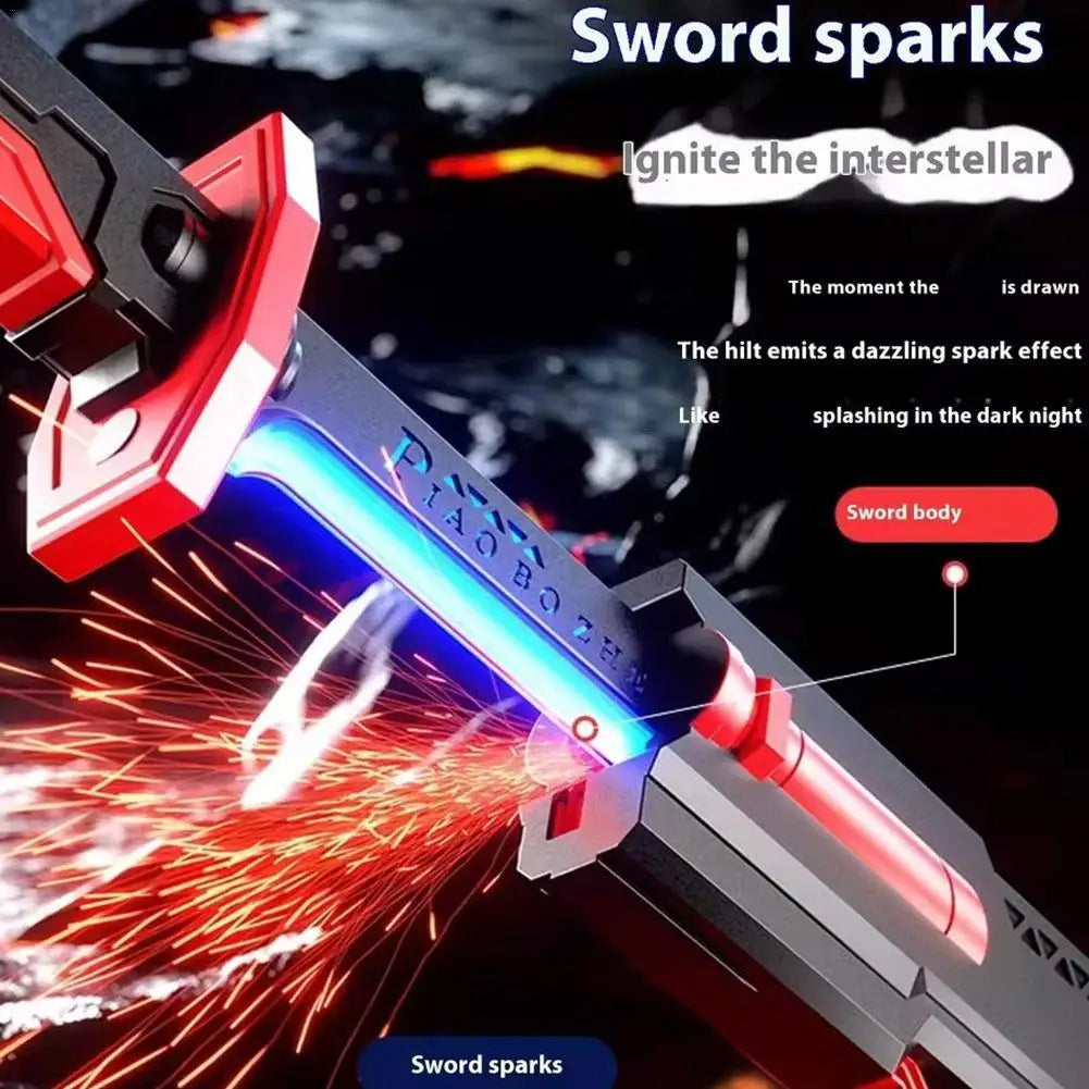 CyberSpark™ LED Streamer Sword | The Ultimate Glowing Blade with Smoke & Spark Effects