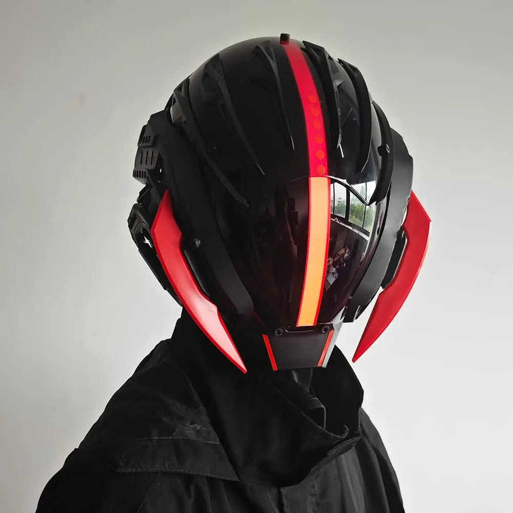 CyberPunk Mask for Men: Cosplay Samurai Mask for Halloween & Music Festi... — View 2