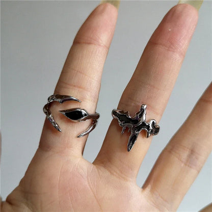 DarkAesthetic™ Gothic Cross Ring | Punk Irregular Y2K Grunge Jewelry