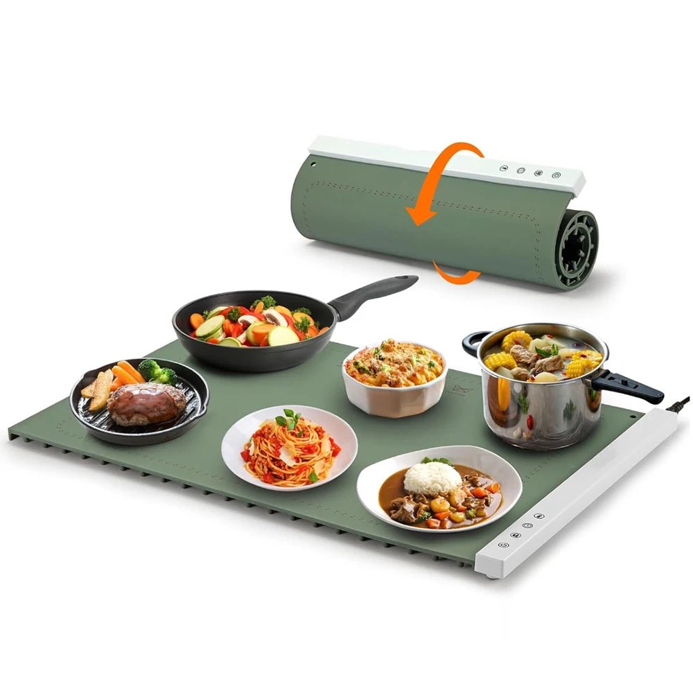 Silicone Heating Mat for Food Warming Trays | Rollable Party Buffet Warmer - GiftWave.co