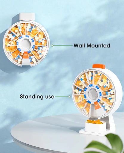 14-Day Smart Pill Organizer – Wall-Mounted & Tabletop Medicine Dispenser... — View 7