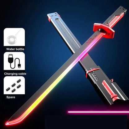 CyberSpark™ LED Streamer Sword | The Ultimate Glowing Blade with Smoke & Spark Effects