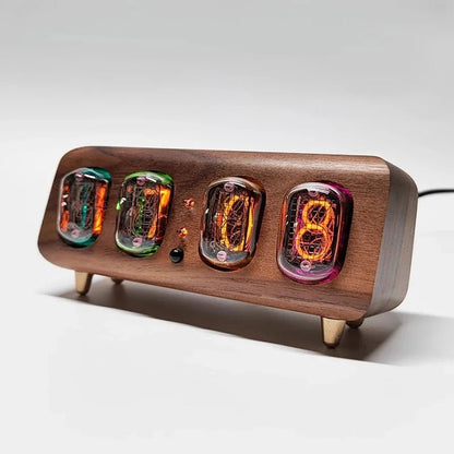 Retro Nixie Tube Style Digital Clock Nordic LED Table Clock with Bluetoo... — Gift Idea