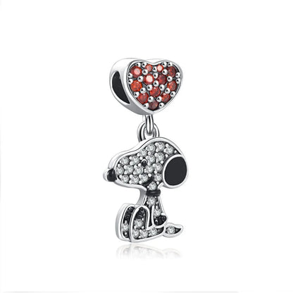 Miniso x Peanuts™ 925 Sterling Silver Snoopy Charm | Popcorn & Watermelon Edition