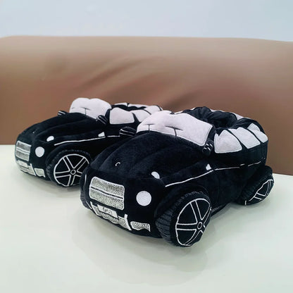 Fun & Fuzzy Car Shape Plush Slippers