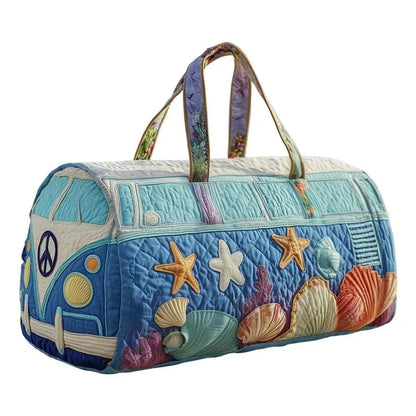 3D Frog Pattern Quilted Duffle Bag – Boho Weekender Travel Bag, Yoga Mat... — View 3