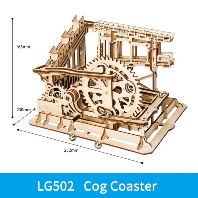 3D Wooden Puzzle Marble Run — DIY Mechanical Model Kit for Adults, Self-... — View 8