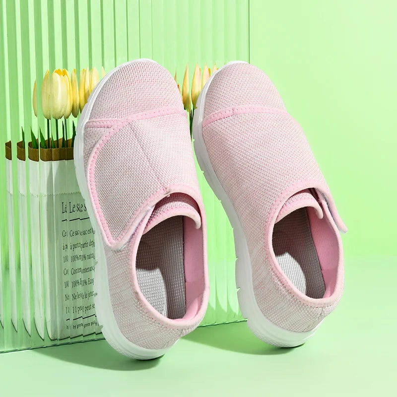 Women's Breathable Wide-Toe Walking Sneakers – Lightweight Non-Slip Cushioned Casual Shoes