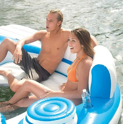 AzureOasis: 6-Person Floating Party Island - The Ultimate 2026 Water Ret... — View 3