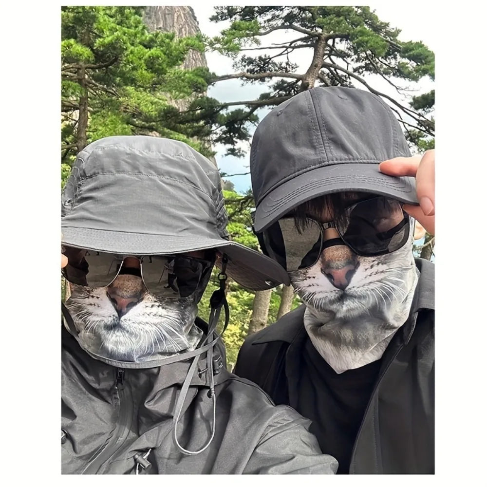 3D Cat Design Full Face Balaclava | Breathable Summer UV Sun Shield