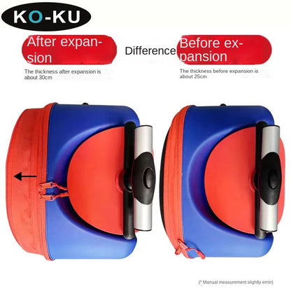KO-KU Kid’s Multifunctional Detachable Suitcase & Stroller – 20-Inch Ride-On Travel Luggage with Guardrail