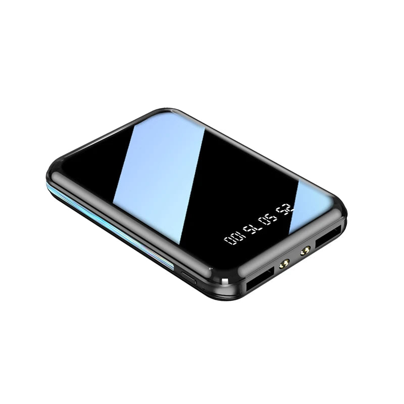 20000mAh Mini Power Bank | High-Capacity Portable Charger with Mirror Screen