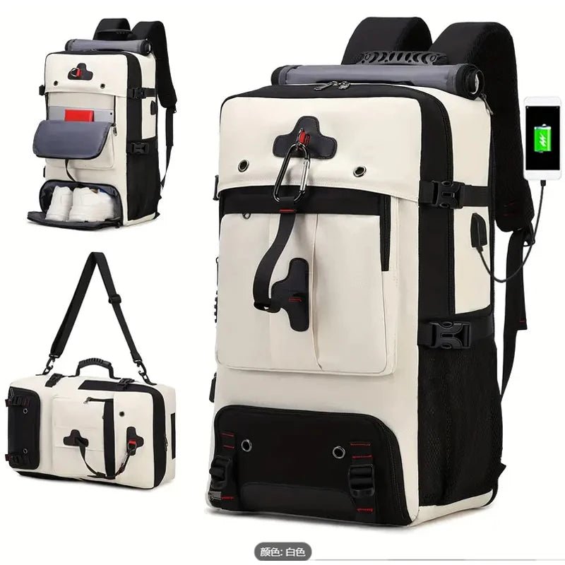35L Convertible Travel Backpack Duffel – Port, Shoe Compartment, 15.6" L... — View 10