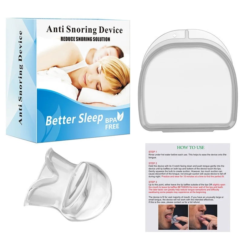 RespiQuiet™ Medical Anti Snore Device Tongue Retainer Mouthpiece to Stop Snoring (TRD) | Medical-Grade Snore Relief