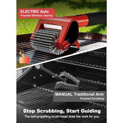 Electric Grill Brush Rechargeable 650RPM Spinning LED Stainless Steel Co... — View 6